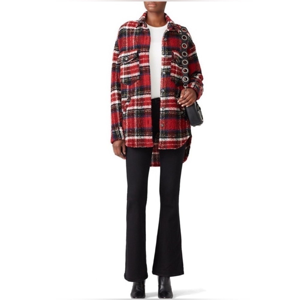The Kooples Tweed Plaid Shacket